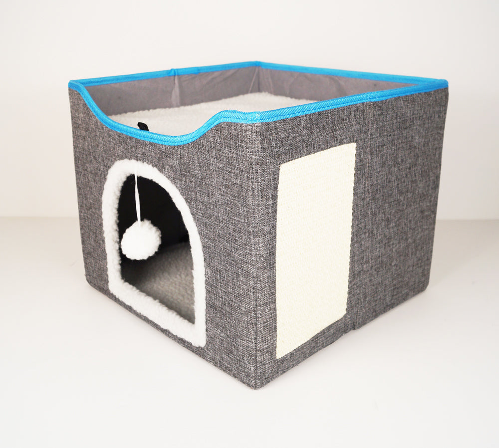 Cama Cueva para Gatos con Orejas | El Refugio más Adorable y Cómodo