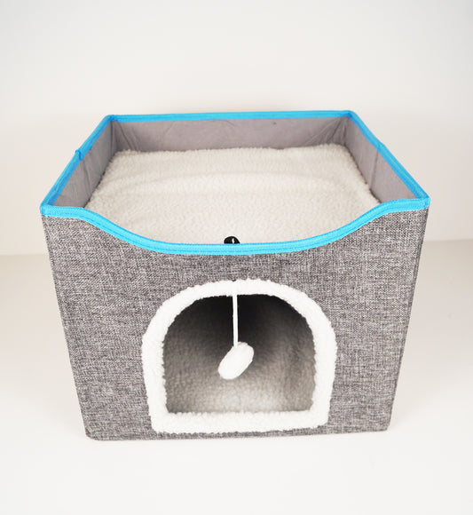Cama Cueva para Gatos con Orejas | El Refugio más Adorable y Cómodo