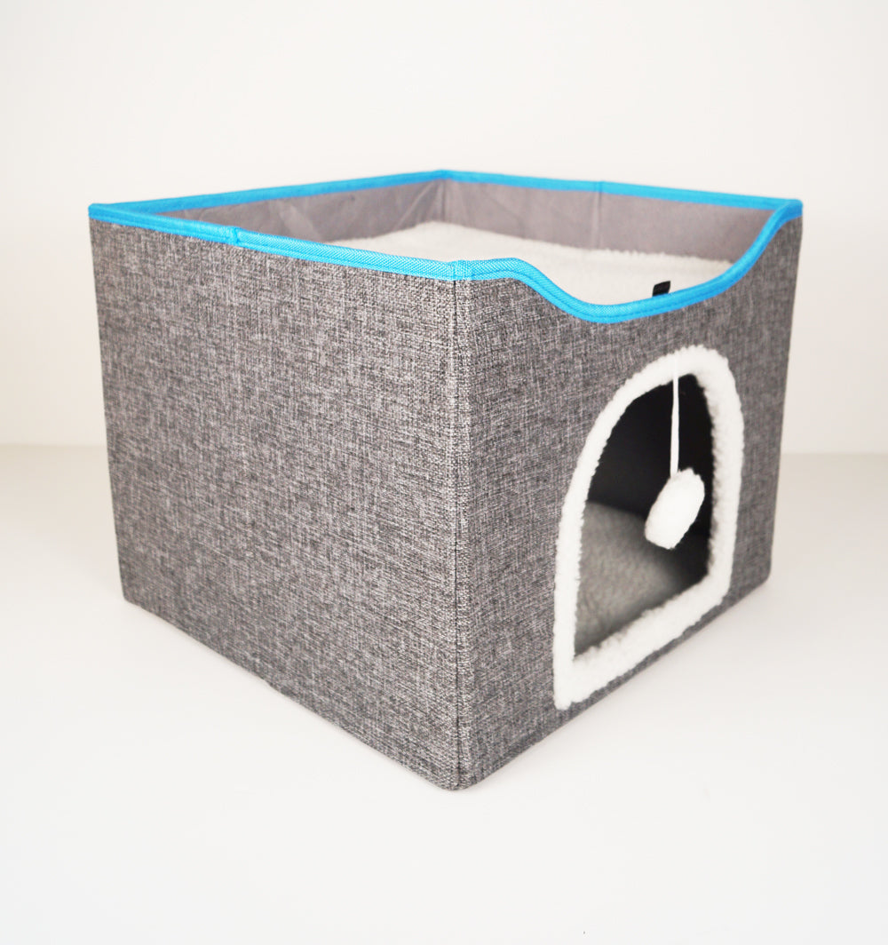 Cama Cueva para Gatos con Orejas | El Refugio más Adorable y Cómodo