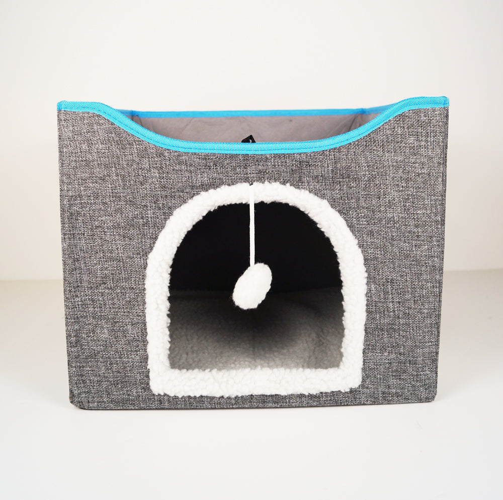 Cama Cueva para Gatos con Orejas | El Refugio más Adorable y Cómodo