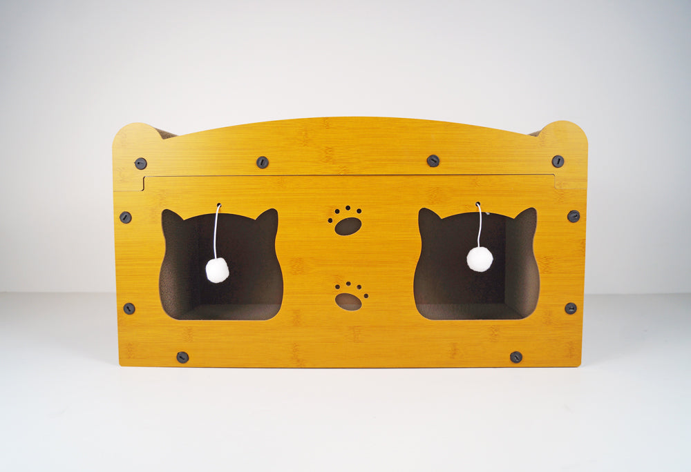 Rascador Túnel de Sisal con cama para Gatos | Juego, Escondite y Uñas Sanas