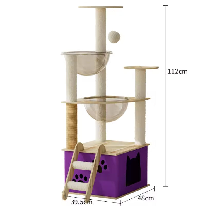 Torre Rascador para Gatos 'Oasis Felino' | Cama y Múltiples Niveles